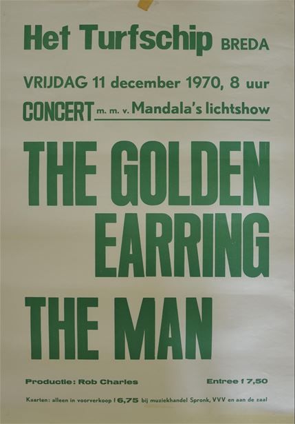 Golden Earring show poster December 11 1970 Breda - HetTurfschip